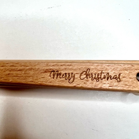 2 Gingerbread Men Cookies Silicone Spatulas Merry Christmas Etched on Handles - Picture 5 of 7